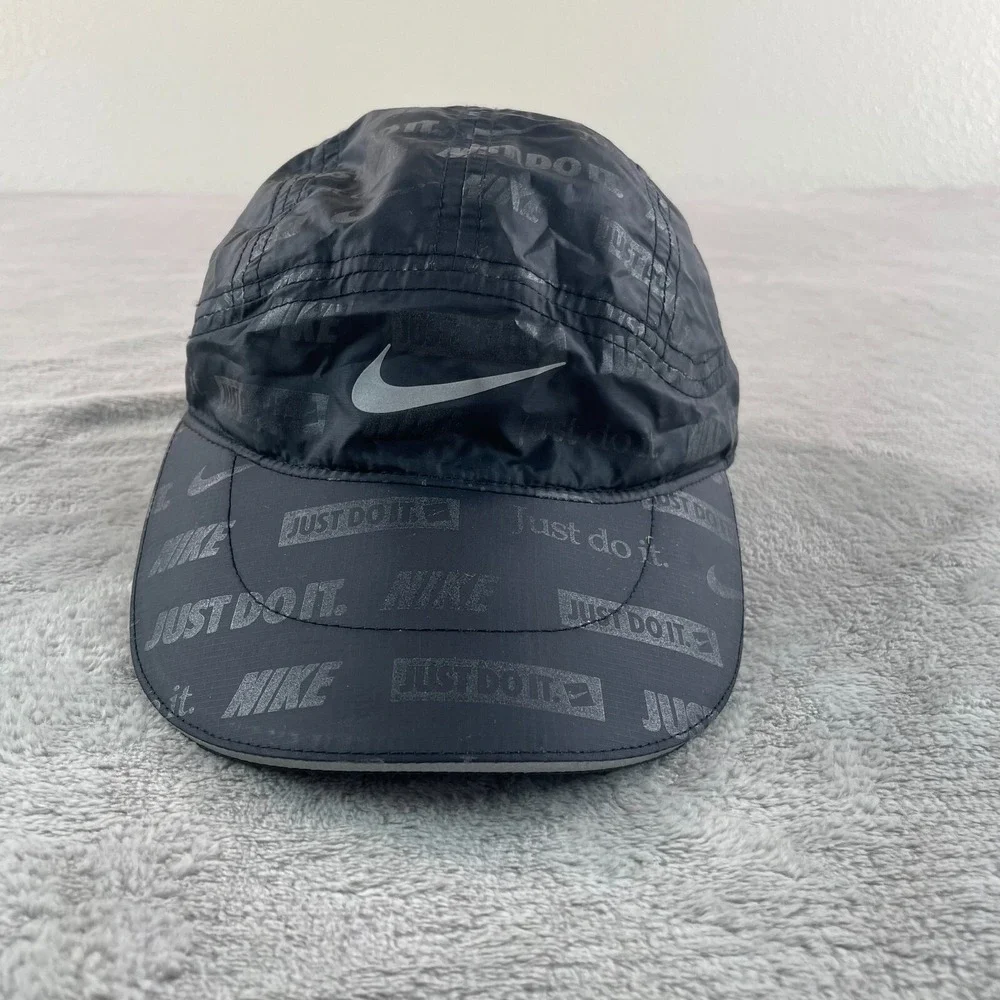 Nike Tailwind Ghost Flash Hat Black AOP Strapback Running‎ Cap All Over Print